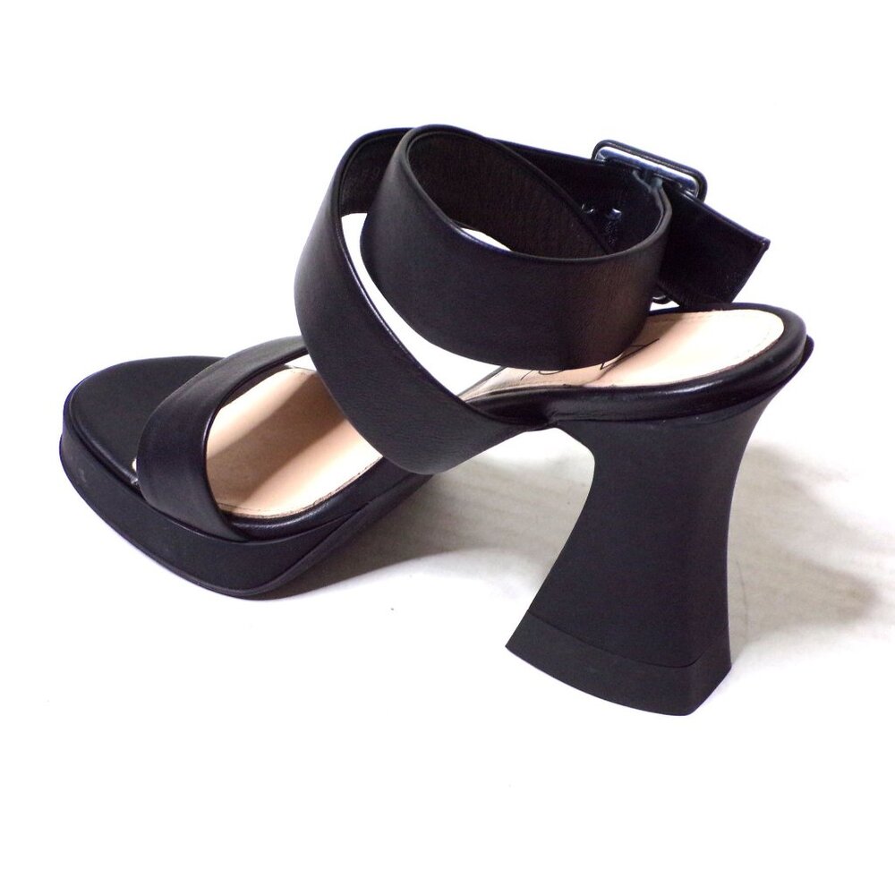 🆕 AGL Attilio Giusti Leombruni Janis Platform Sandal Shoes Leather Black 8.5 - Picture 9 of 12